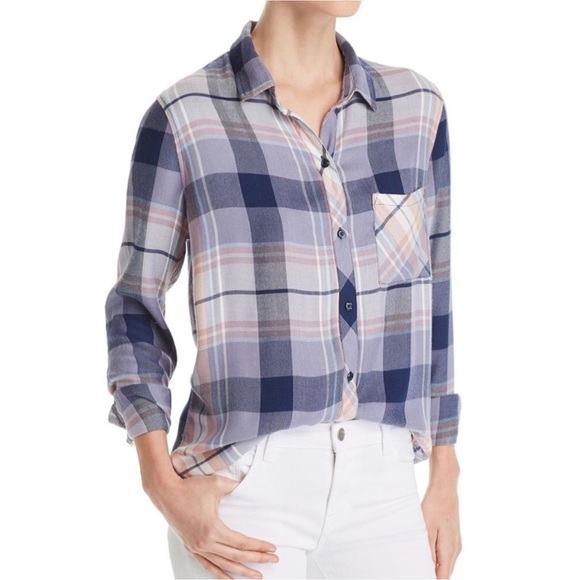 Rails Hunter plaid flannel shirt Coast button front long sleeve Size S - Picture 1 of 6